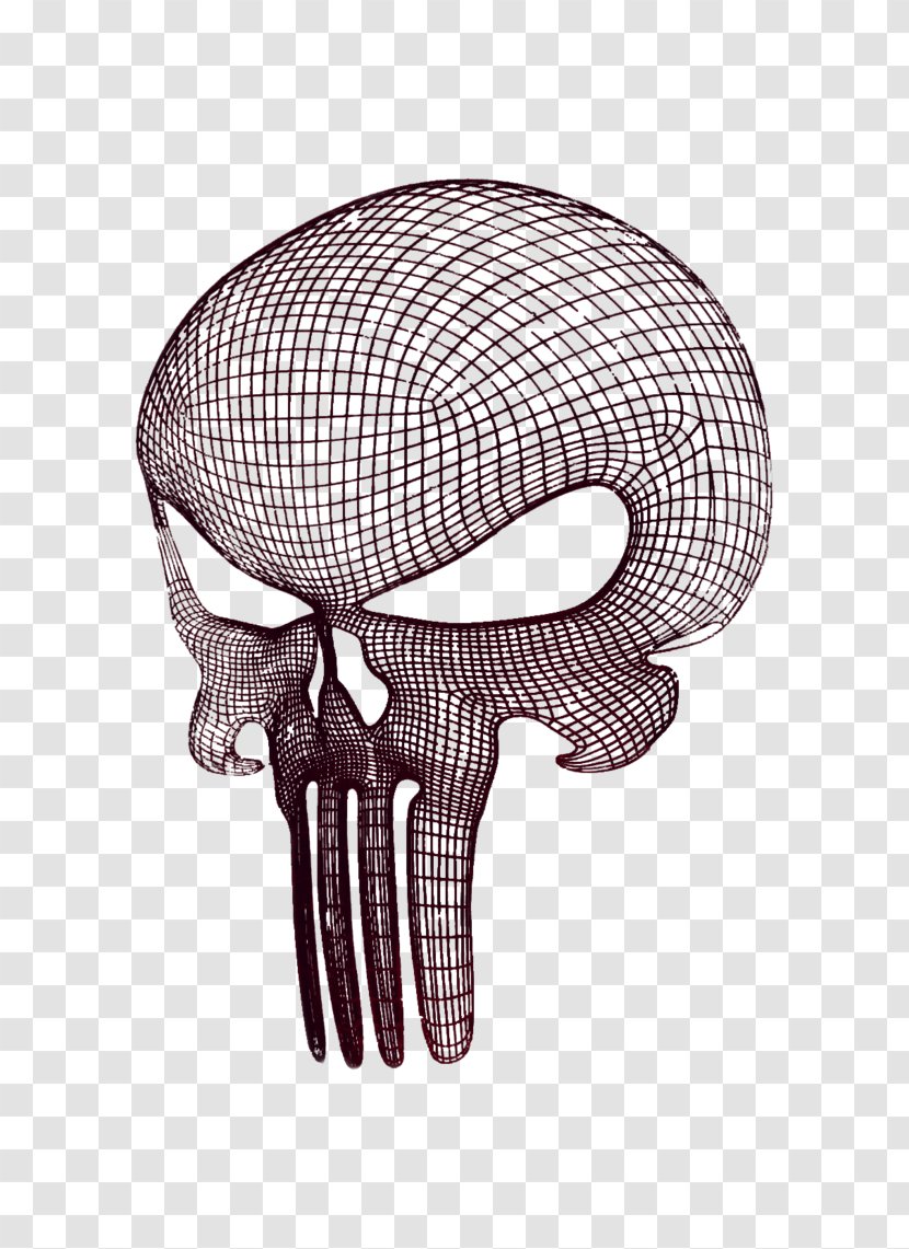 Punisher Logo Graphic Design - Watercolor - Skull Transparent PNG