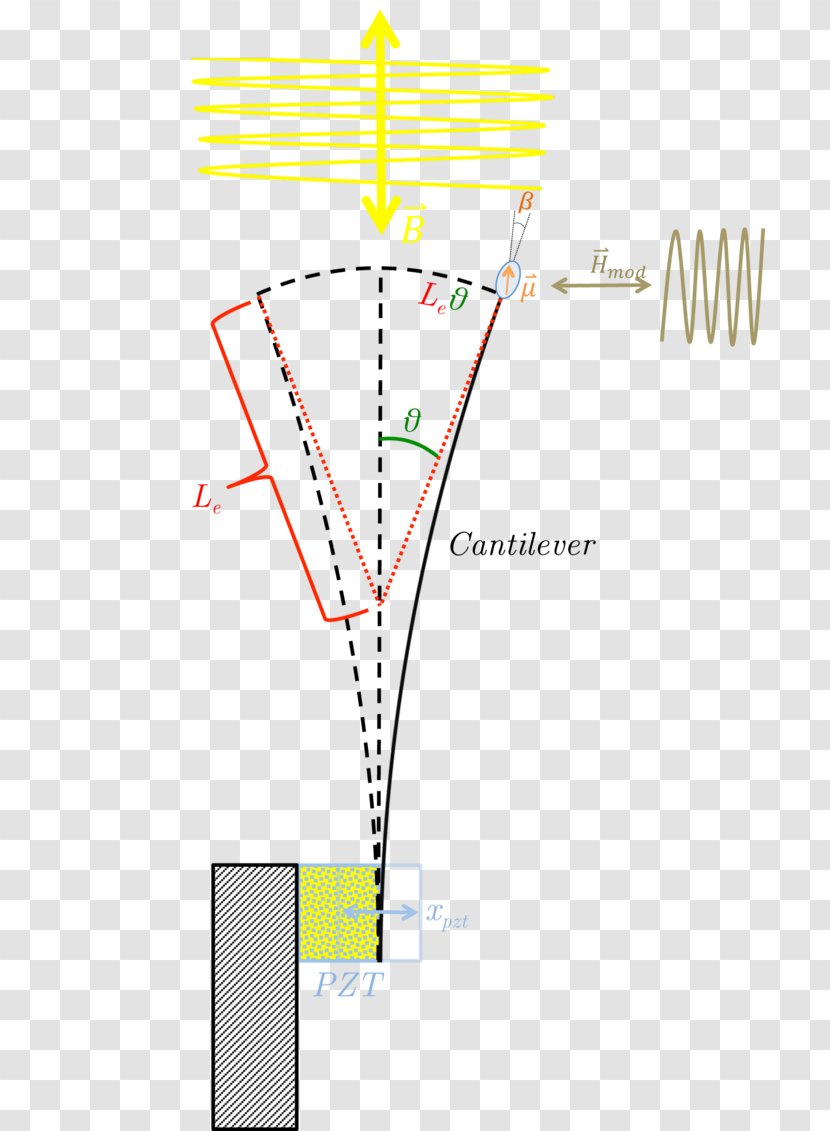 Cantilever Magnetometry Magnetometer Torque - Diagram - Magnet Transparent PNG