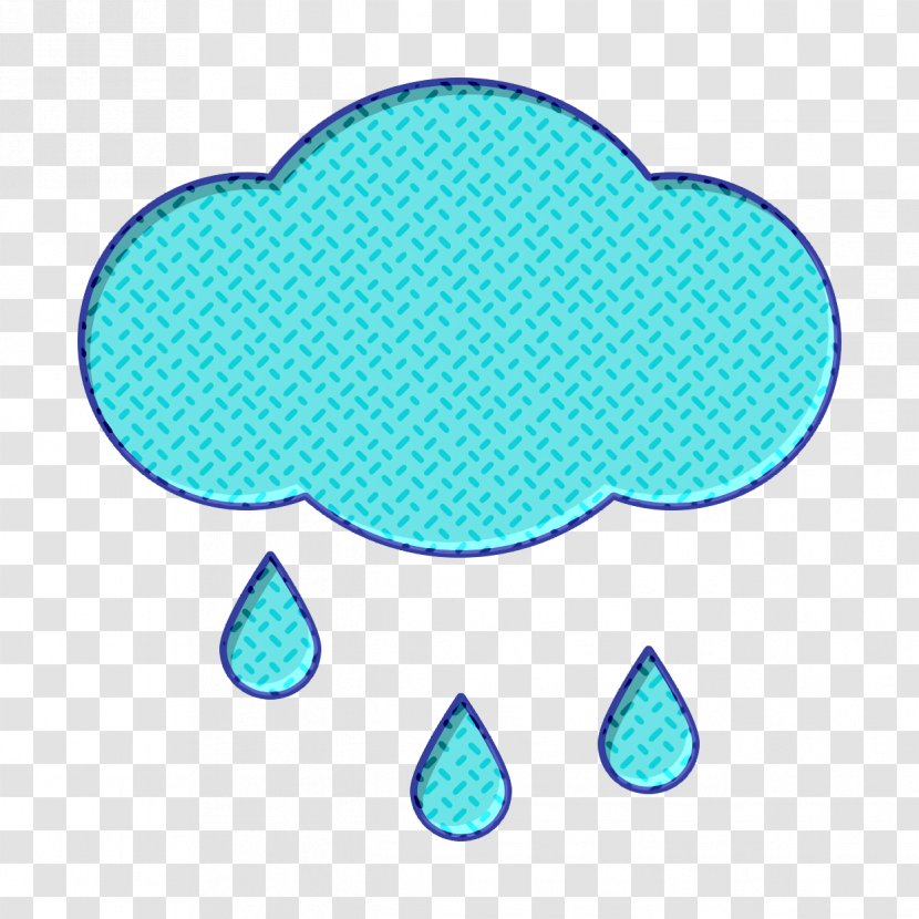 Rain Icon - Teal - Turquoise Transparent PNG