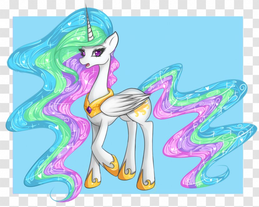 Princess Celestia Pony DeviantArt Drawing - Cartoon - Unicorn Horn Transparent PNG