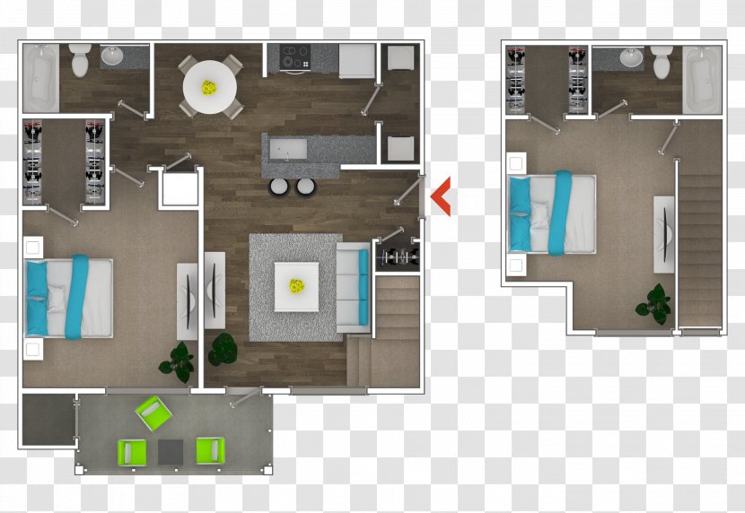 Monroe Place Apartments Floor Plan Northeast Studio Apartment - Midtown Atlanta - Three Rooms And Two Transparent PNG