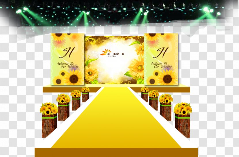 Marriage Wedding - Advertising - Sunflower Set Transparent PNG
