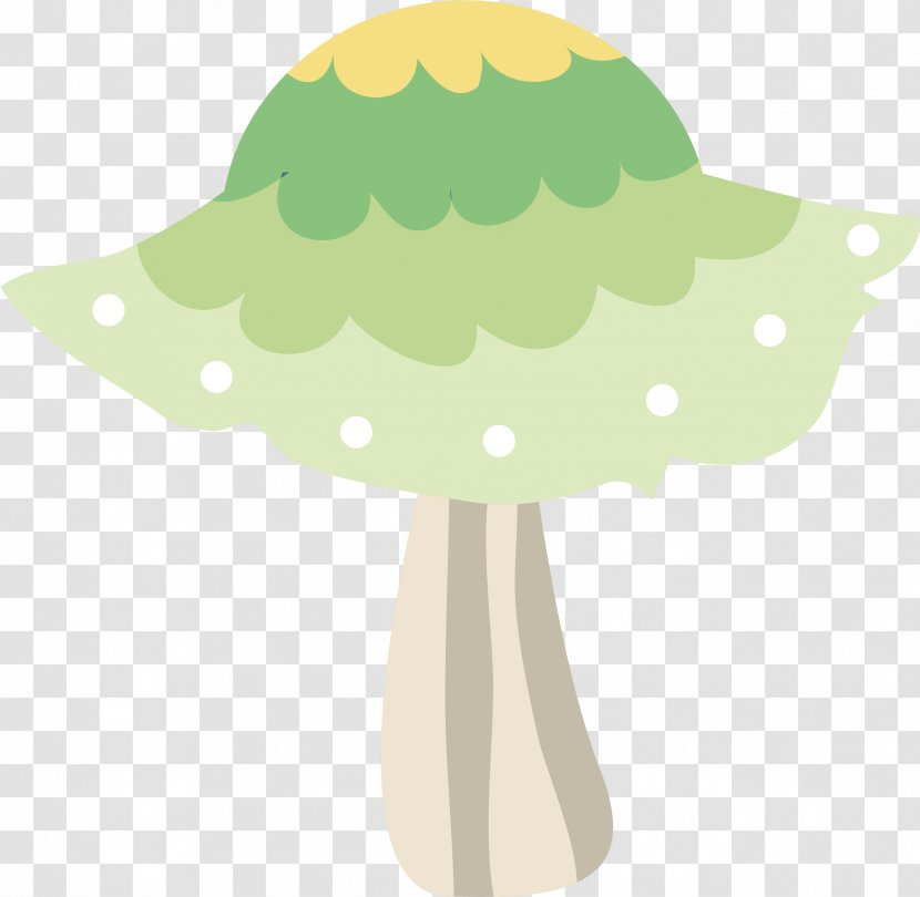 Green Leaf Clip Art - Vector Creative Hand-painted Mushrooms Transparent PNG