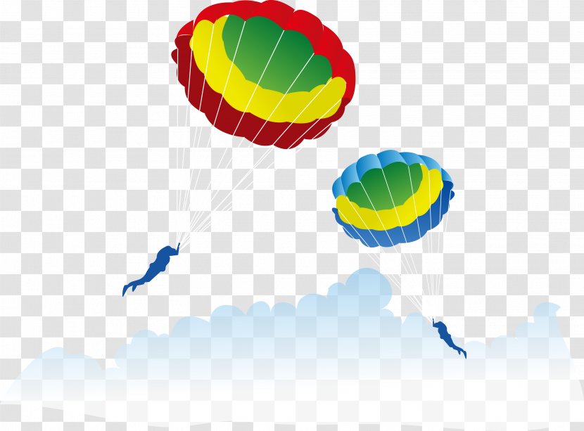 Parachuting Drawing Illustration - De - Vector Parachute Transparent PNG