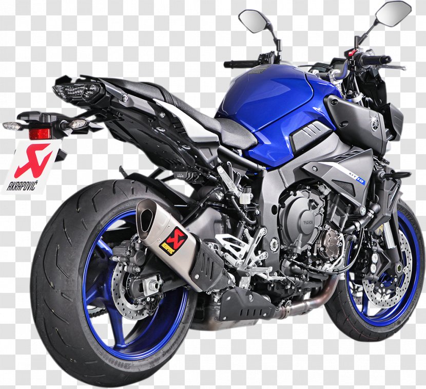 Exhaust System Yamaha FZ1 Akrapovič MT-10 Motorcycle - Vehicle Transparent PNG