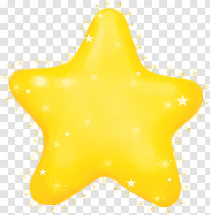 Yellow Star Material Property Transparent PNG