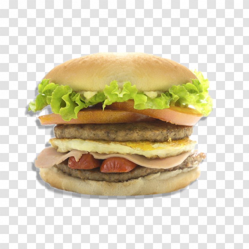 Hamburger Fast Food Cheeseburger Ham And Cheese Sandwich Breakfast - Dish - Gourmet Transparent PNG