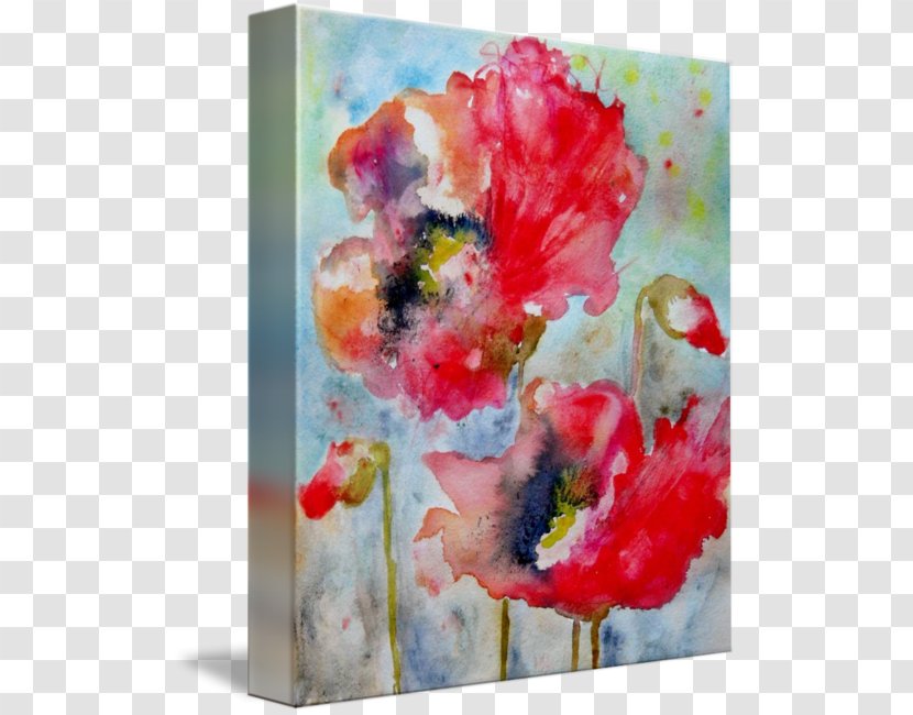 Watercolor Painting Poppy UGallery Art Transparent PNG