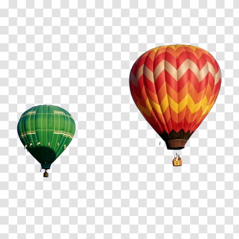 Flight Hot Air Balloon Aerostat - Red Green Transparent PNG