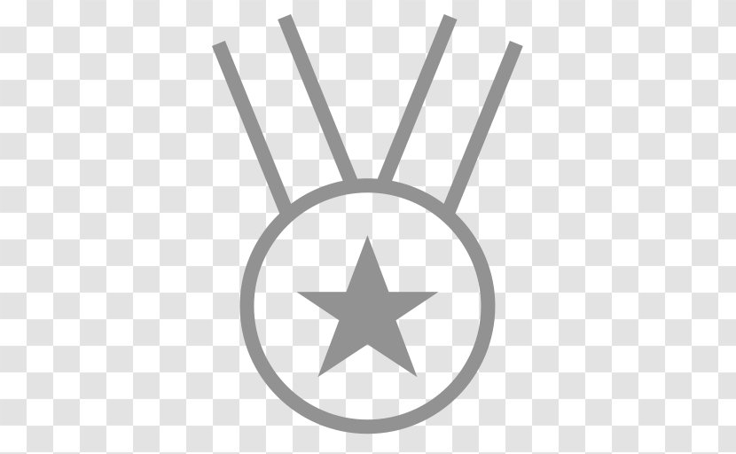 Logo Circle Star - Black And White - Icon Medal Transparent PNG