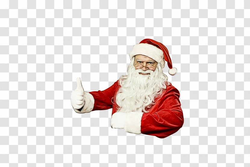 Santa Claus - Watercolor - Christmas Beard Transparent PNG