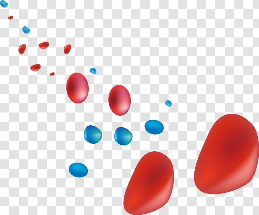 Red Designer Euclidean Vector - Blue - Decorative Droplets Romantic Transparent PNG