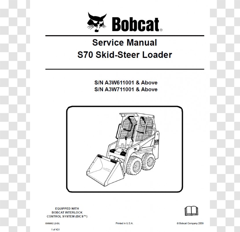 Skid-steer Loader Bobcat Company Owner's Manual Product Manuals Maintenance - Paper - Skid Steer Transparent PNG