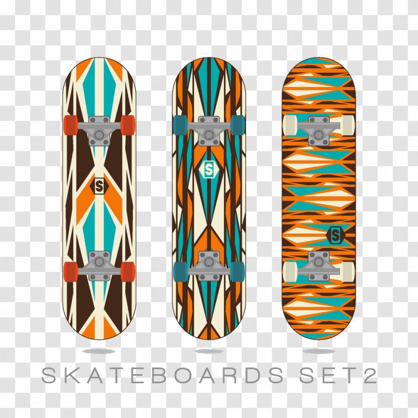 Skateboard Illustration - Sport - Creative Wooden Printing Transparent PNG