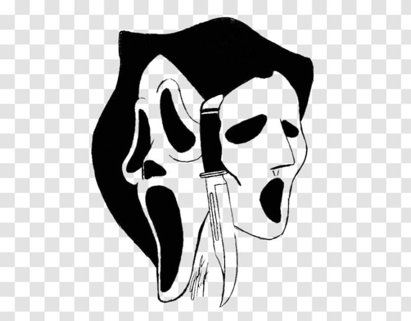 Ghostface Scream Television Show Drawing - Heart - Watercolor Transparent PNG