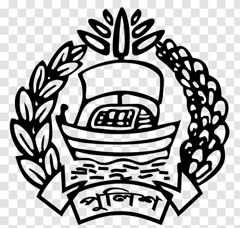 Bangladesh Police Government Agency Station - Line Art - Monogram Transparent PNG
