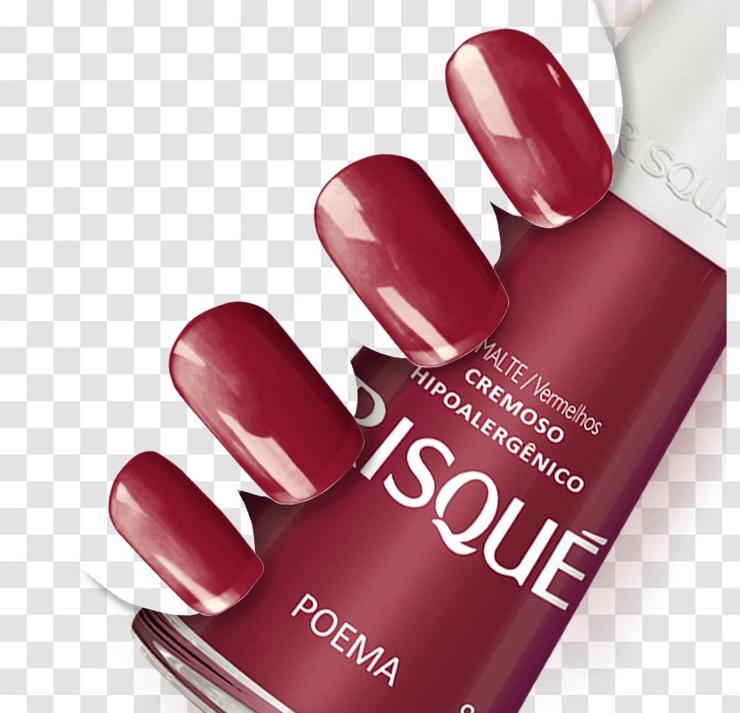 Nail Polish Beauty Red Color - Carmine Transparent PNG