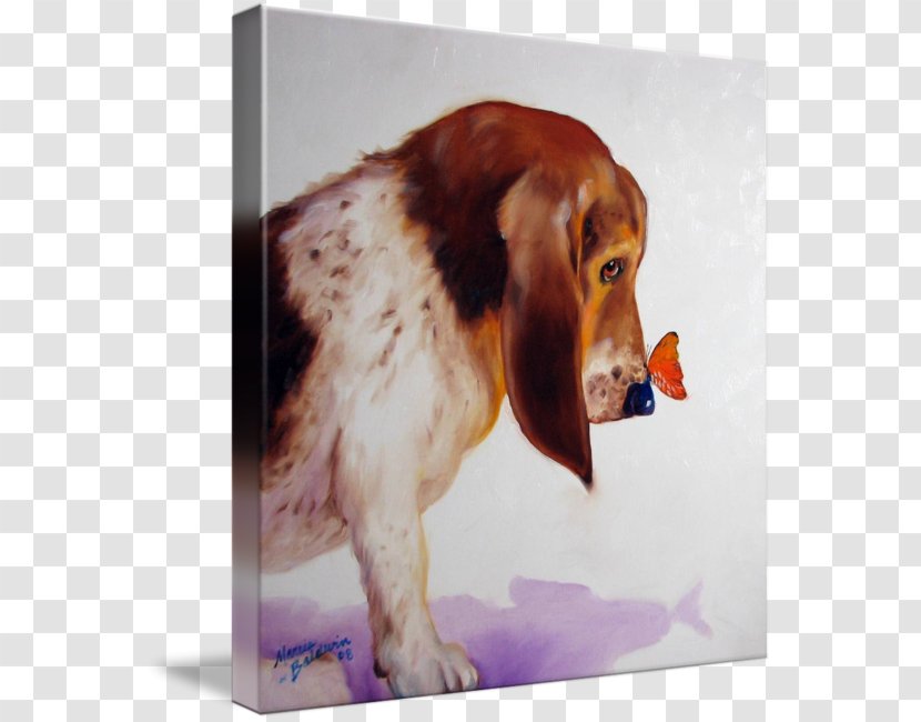 Basset Hound Dog Breed Puppy Beagle Art - Tree - Glossy Butterflys Transparent PNG