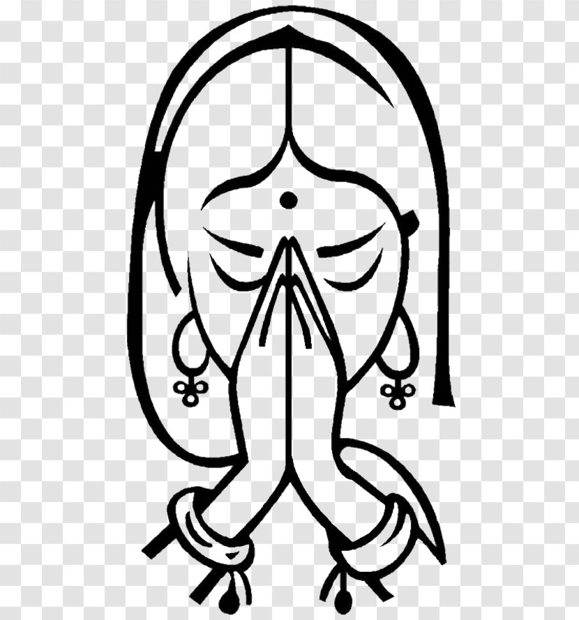 Namaste Symbol Om Yoga Greeting - Silhouette Transparent PNG