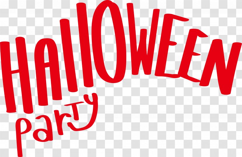 Halloween Microsoft Word Clip Art - Logo - Red Party Words Transparent PNG