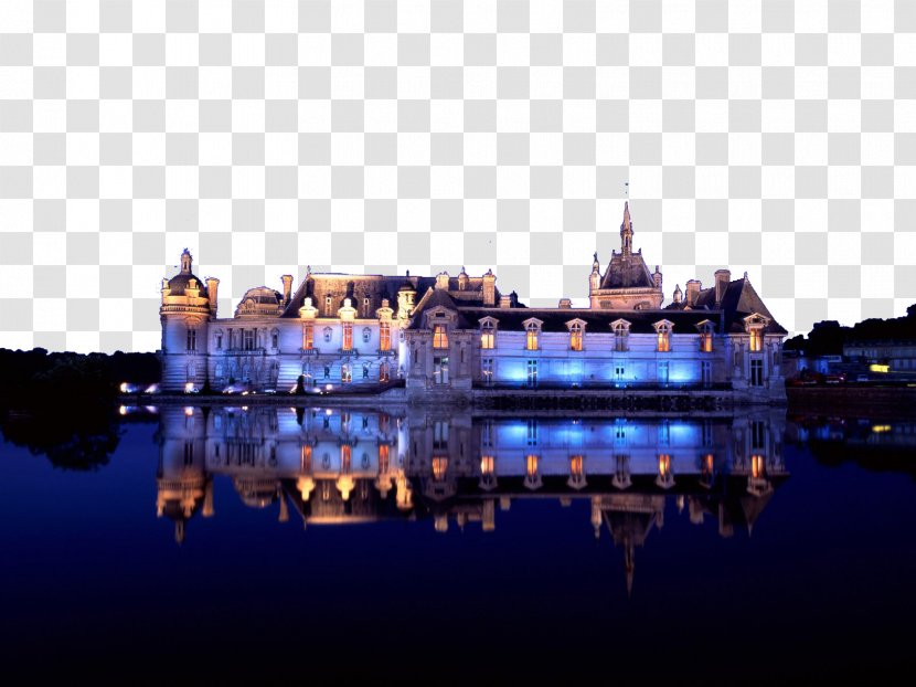 Chxe2teau De Chantilly Paris Palace Of Versailles Oise Nonette - Castle - French Town Charming Scenery Transparent PNG
