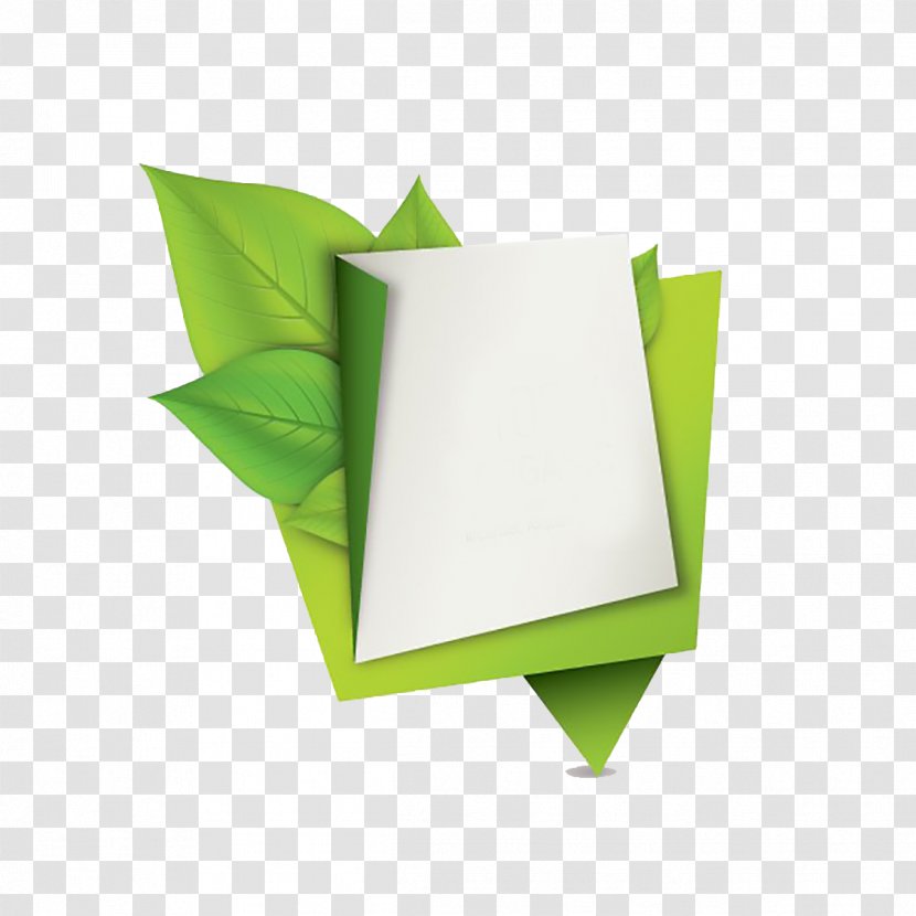 Origami Paper Banner - Grass - Flyer Transparent PNG