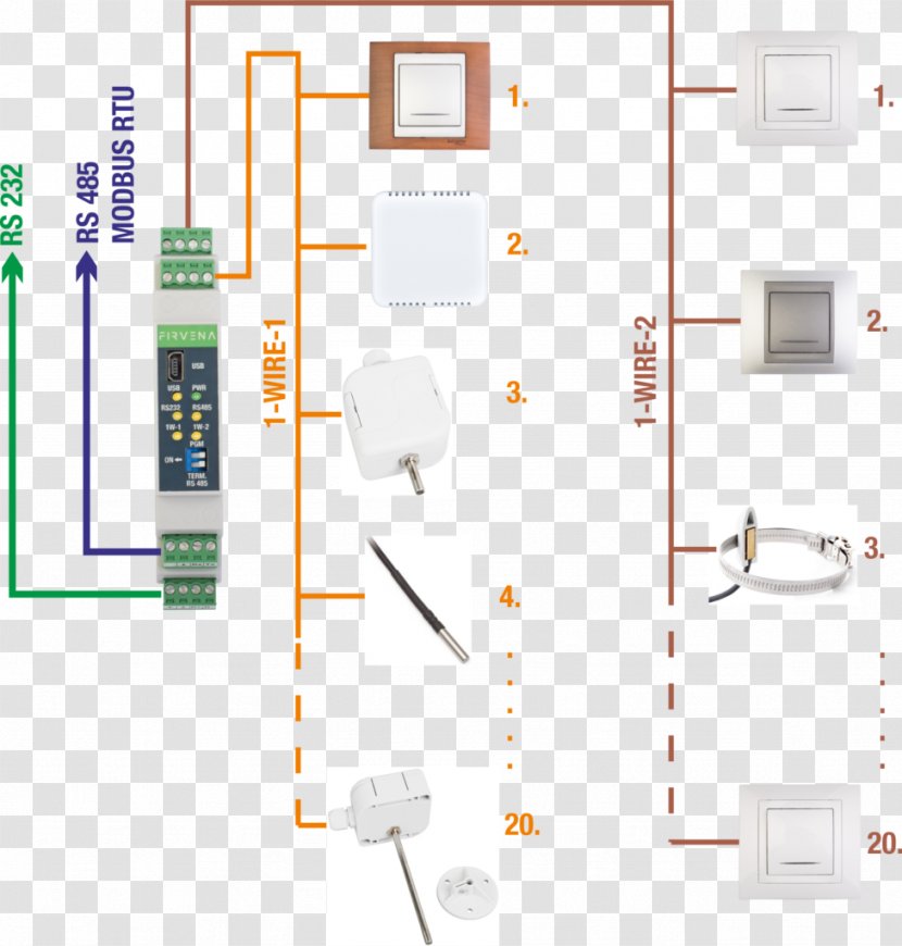 Wiring Diagram Circuit Electrical Wires & Cable Electronics - Modbus Transparent PNG