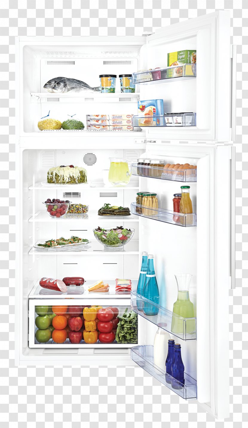 Refrigerator Frozen Food - Major Appliance - Double Door Transparent PNG