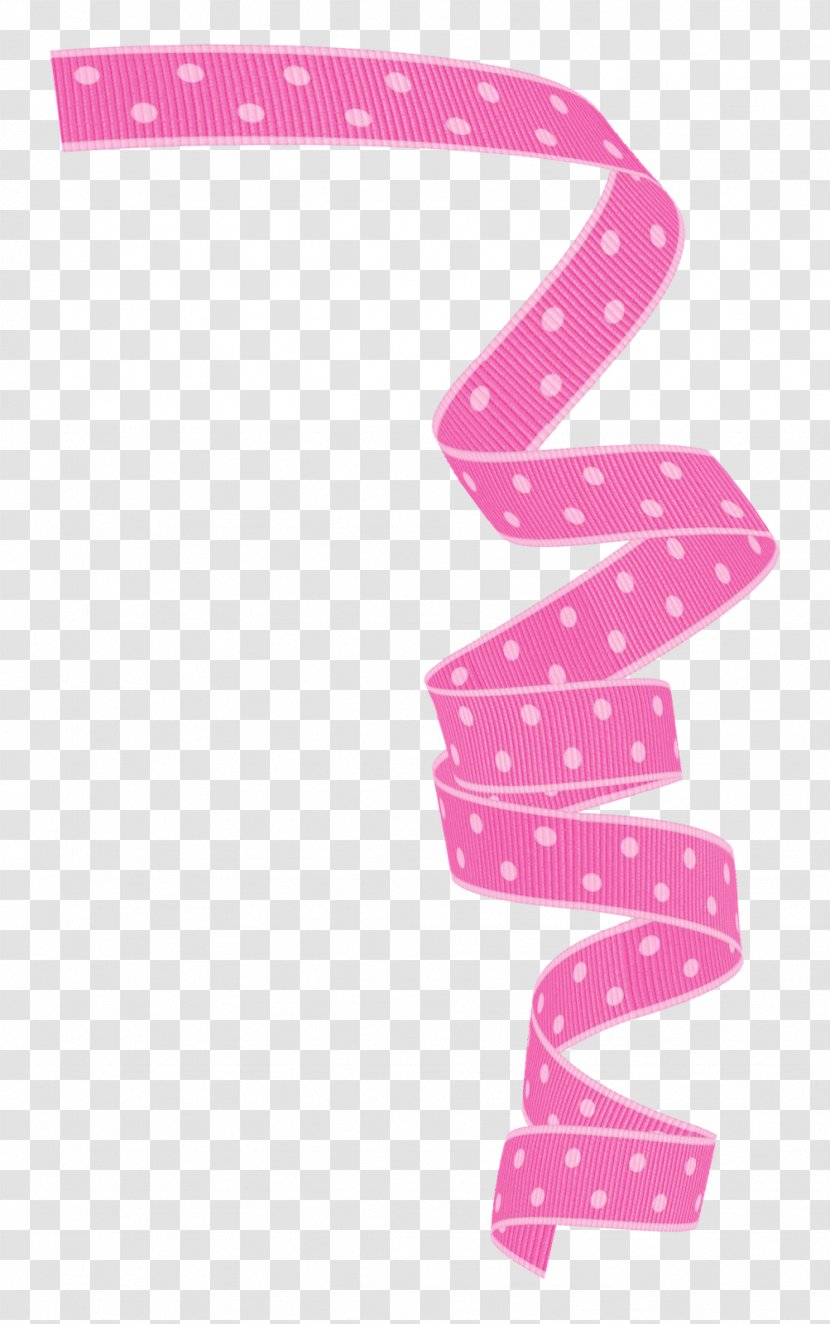 Pink M Font - Wavy Ribbons Transparent PNG