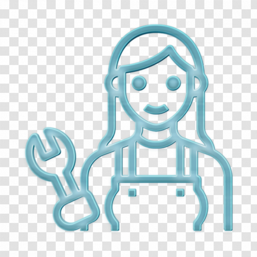 Mechanic Icon Professions And Jobs Icon Occupation Woman Icon Transparent PNG