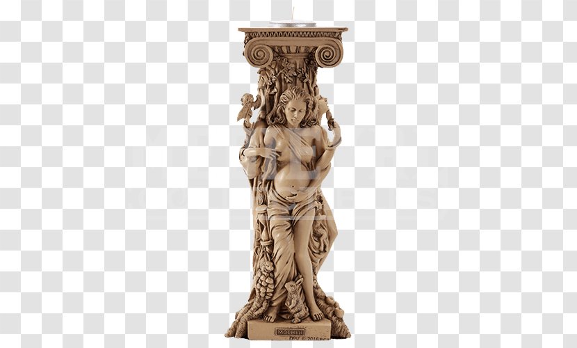 Statue Triple Goddess Wicca Candlestick Altar - Brigid Transparent PNG
