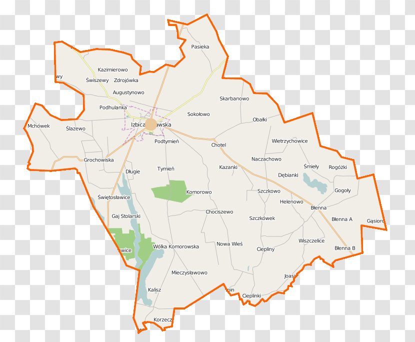 Modzerowo, Gmina Izbica Kujawska Brześć Kujawski Błenna Wietrzychowice, Kuyavian-Pomeranian Voivodeship - Ecoregion - Map Transparent PNG