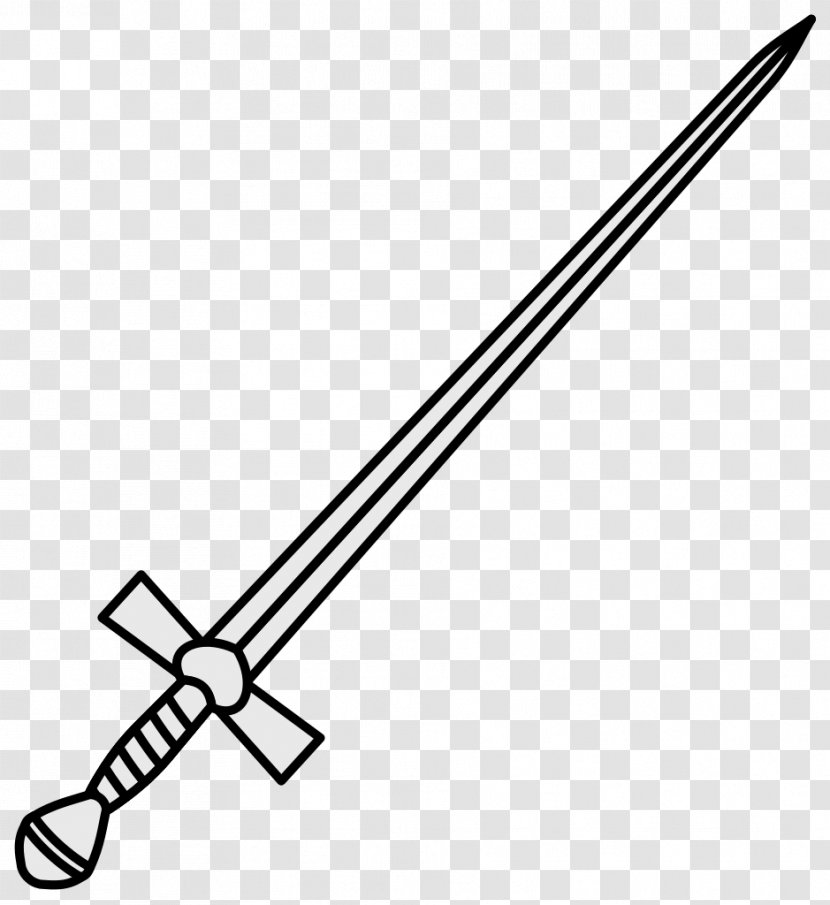 Sword Coat Of Arms Weapon Rapier - Pitchfork Transparent PNG