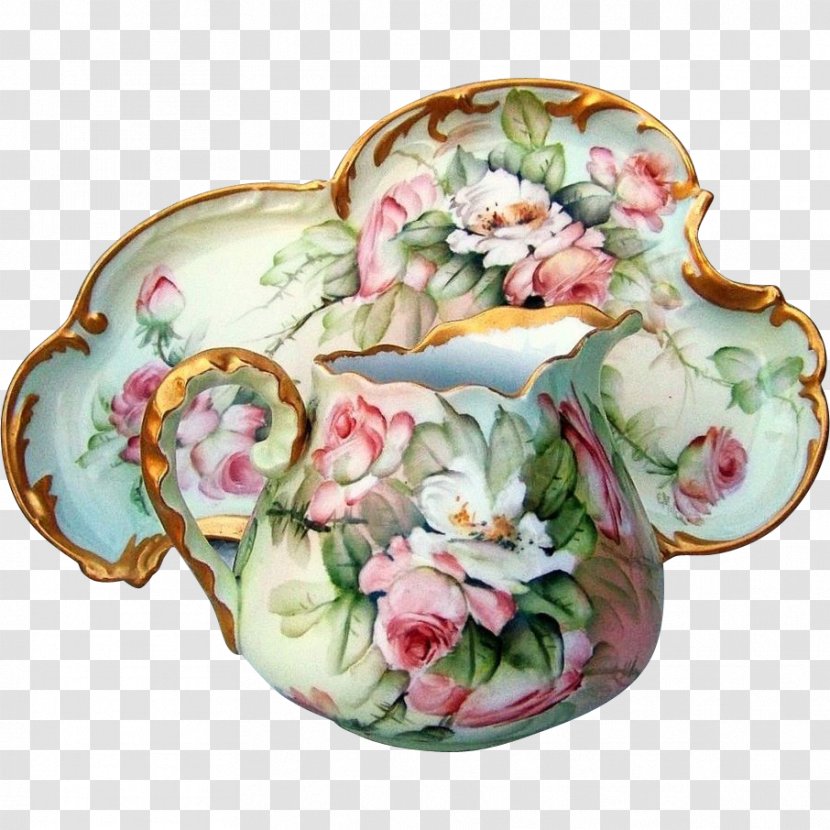 Plate Floral Design Porcelain Saucer Flowerpot - Ceramic Transparent PNG