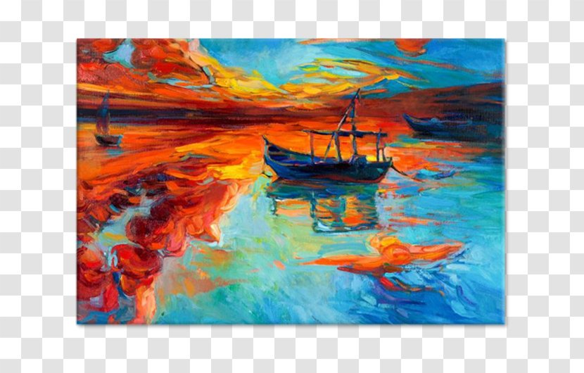 Oil Painting Landscape Art Canvas Print - Paint Transparent PNG