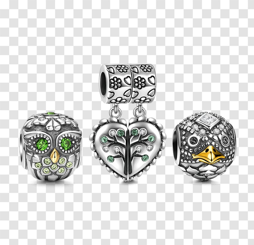 Charm Bracelet Earring Silver Charms & Pendants Transparent PNG