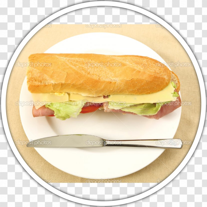 Ham And Cheese Sandwich Breakfast Cheeseburger Bocadillo Submarine - Bread Transparent PNG
