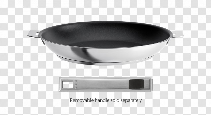 Frying Pan Cookware Kitchenware Stainless Steel Handle - Trademark Transparent PNG