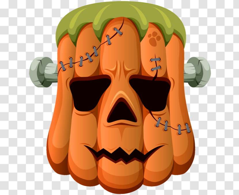 Frankenstein Halloween Clip Art - Pumpkin Transparent PNG