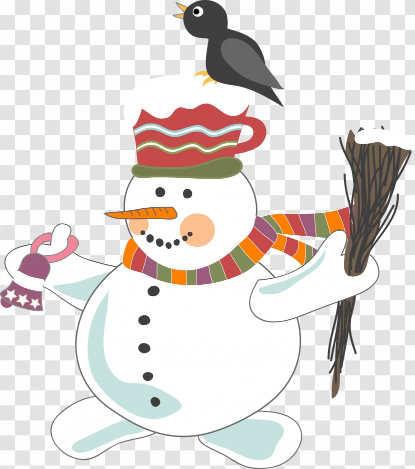 Beak Snowman Cartoon Character Clip Art - Creative Transparent PNG