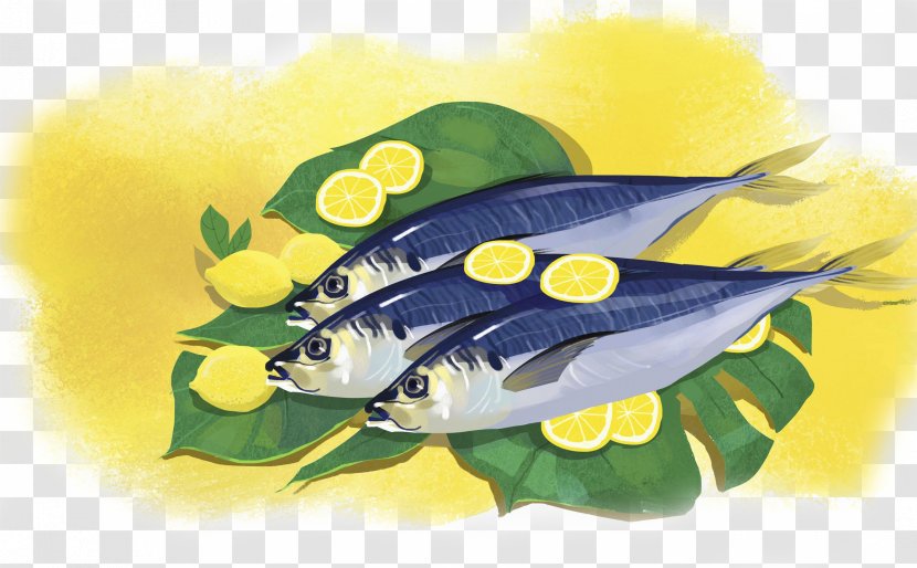 Fish Atlantic Mackerel Lemon Illustration - Yellow - And Transparent PNG