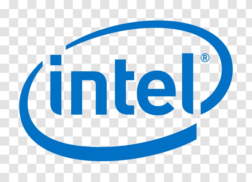 Intel Logo Brand Central Processing Unit - Trademark Transparent PNG