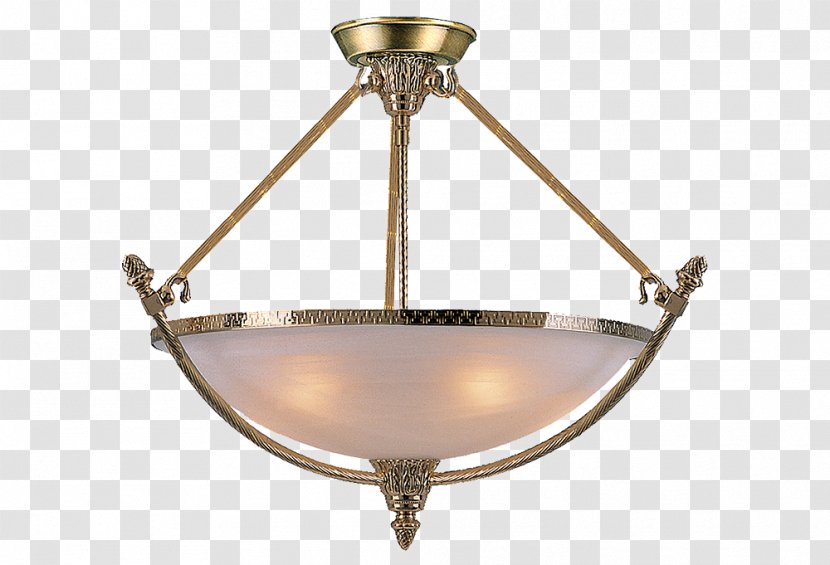 Lighting Ceiling Chandelier Glass - Lampshade - Brass Transparent PNG