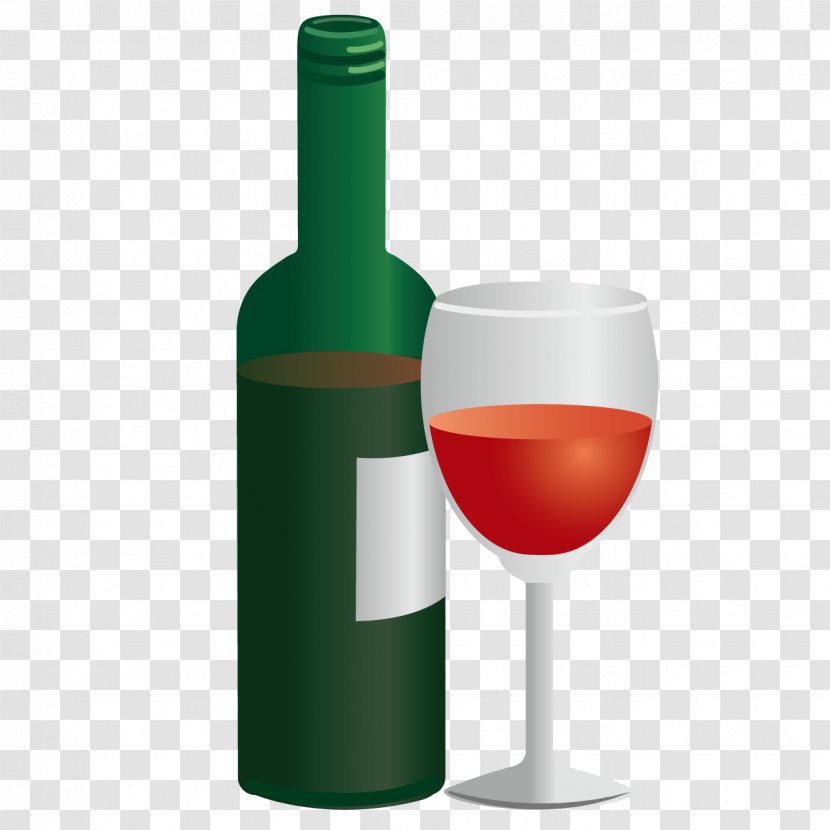 Red Wine Bottle Glass Grape - Tableware - Fine And Transparent PNG