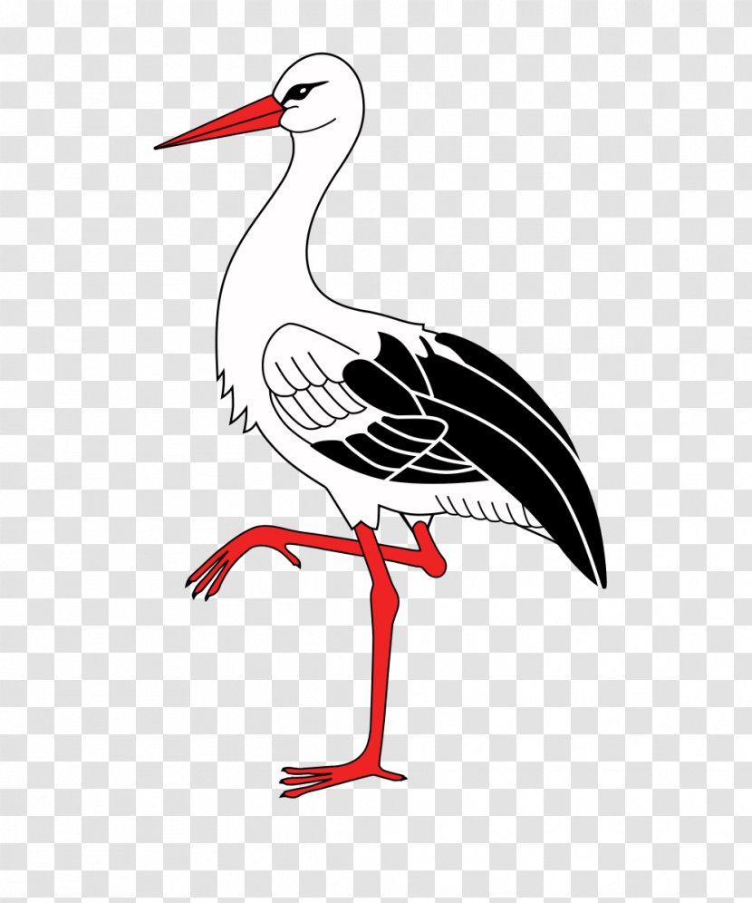 White Stork Bird Clip Art Drawing Transparent PNG