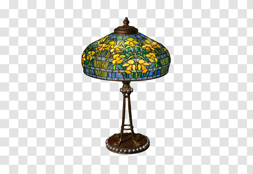 Tiffany Lamp Glass Shades Light Fixture - Louis Comfort - Peony Shading Transparent PNG