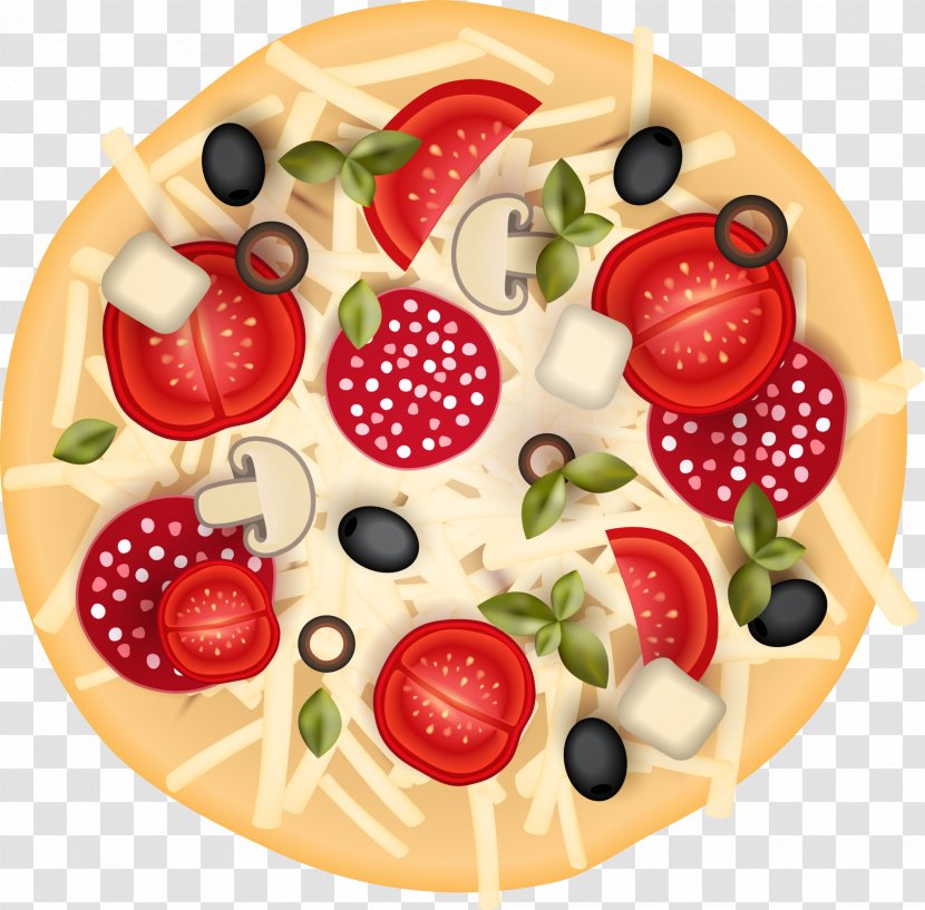 Pizza Margherita Italian Cuisine Fast Food - Dish - Yellow Delicious Transparent PNG