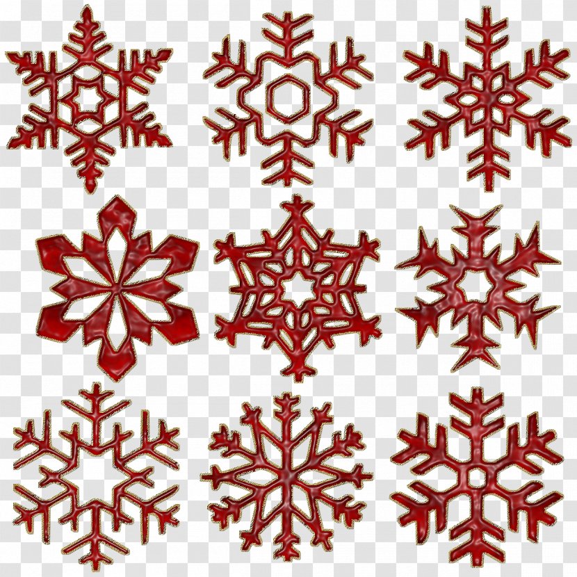 Christmas Ornament Clip Art Day Bombka - Snowflake - Red Snowflakes Transparent PNG