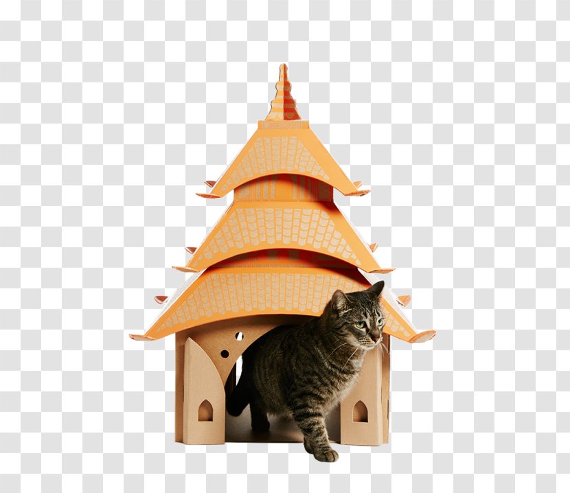 Cat Cardboard House Paper Building - Recycling Transparent PNG