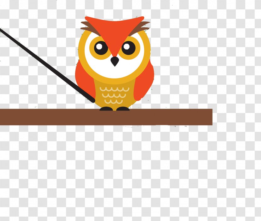 Owl - Cartoon - Orange Transparent PNG